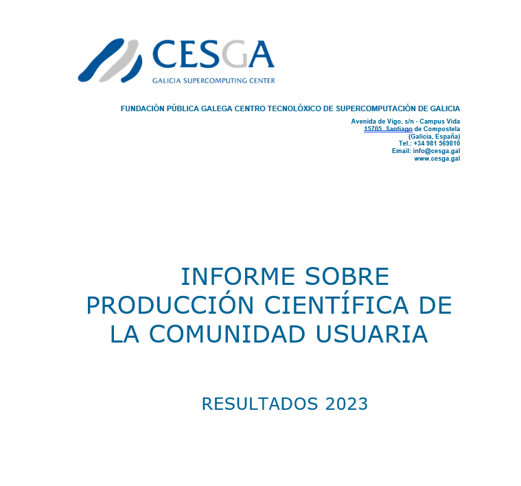 CESGA Scientific Production Report 2023