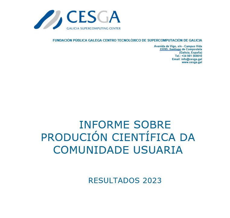 CESGA Informe Producción Científica 2023