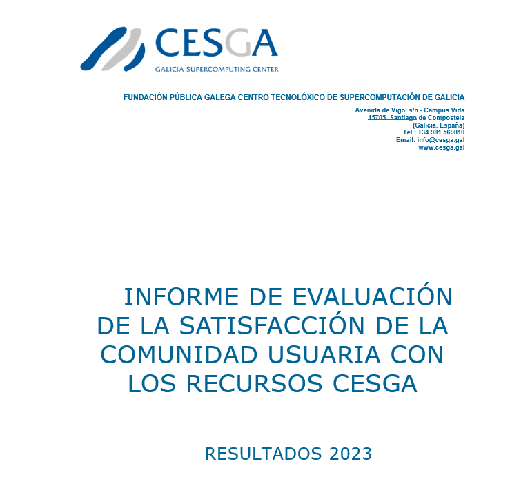 CESGA User Satisfaction Report 2023