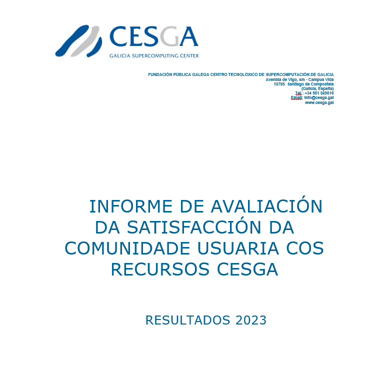 CESGA Informe Satisfacción Usuarios 2023